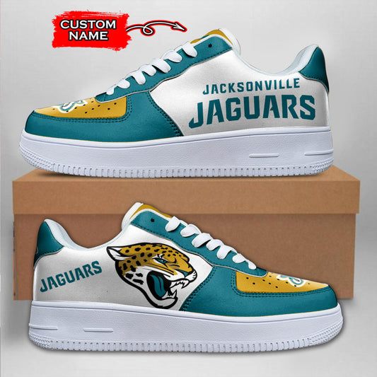 Ideafootwear Jacksonville Jaguars NFL Air Low-Top Sneakers Shoes For Men And Women