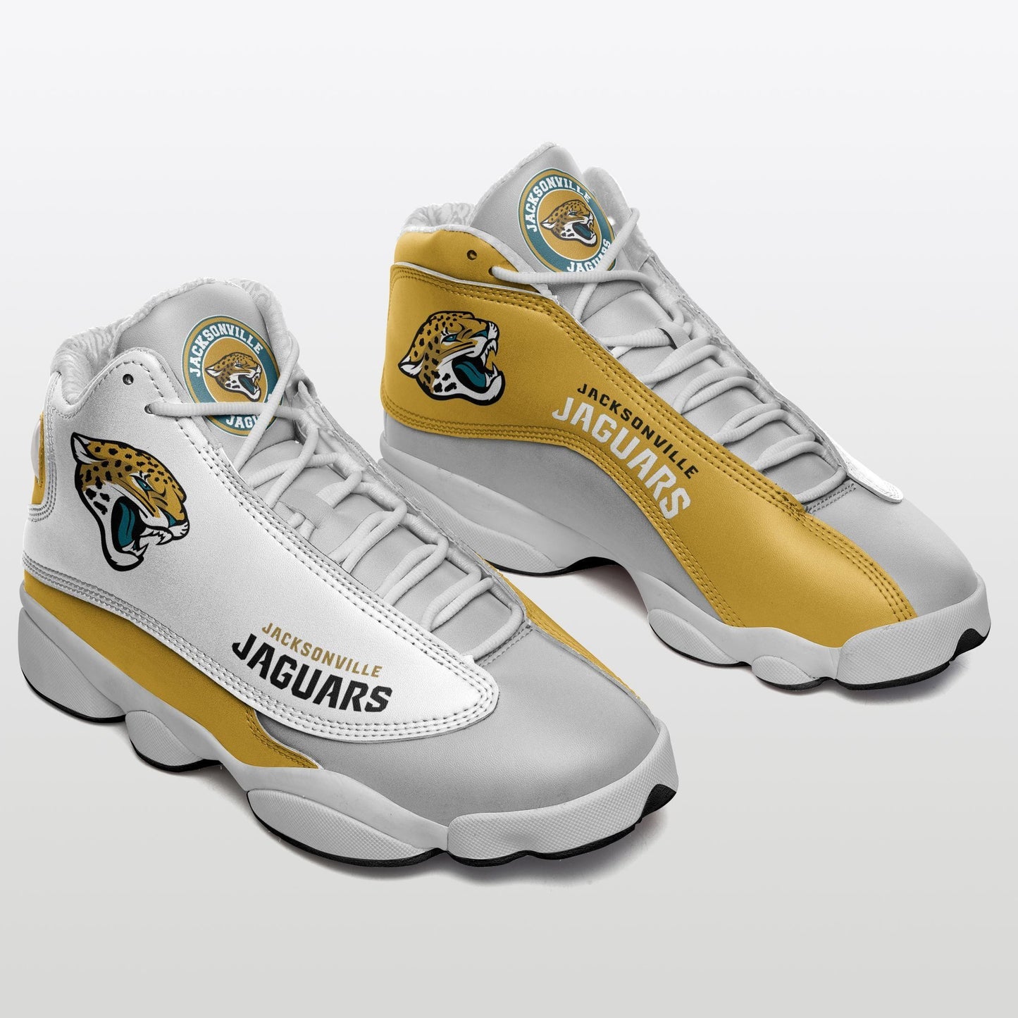 Ideafootwear Jacksonville Jaguars NFL AJ13 Sneakers Shoes For Men And Women
