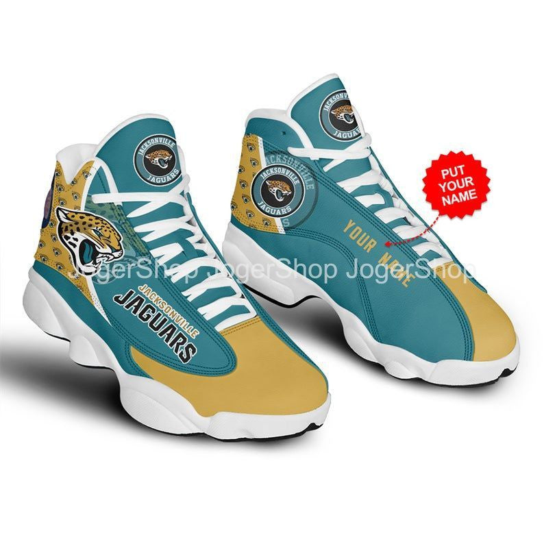 Ideafootwear Jacksonville Jaguars NFL AJ13 Sneakers Shoes For Men And Women