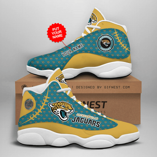Ideafootwear Jacksonville Jaguars NFL AJ13 Sneakers Shoes For Men And Women