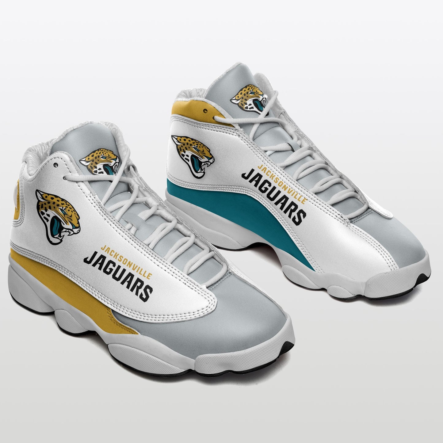 Ideafootwear Jacksonville Jaguars NFL AJ13 Sneakers Shoes For Men And Women