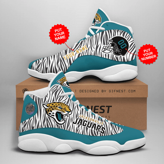 Ideafootwear Jacksonville Jaguars NFL AJ13 Sneakers Shoes For Men And Women