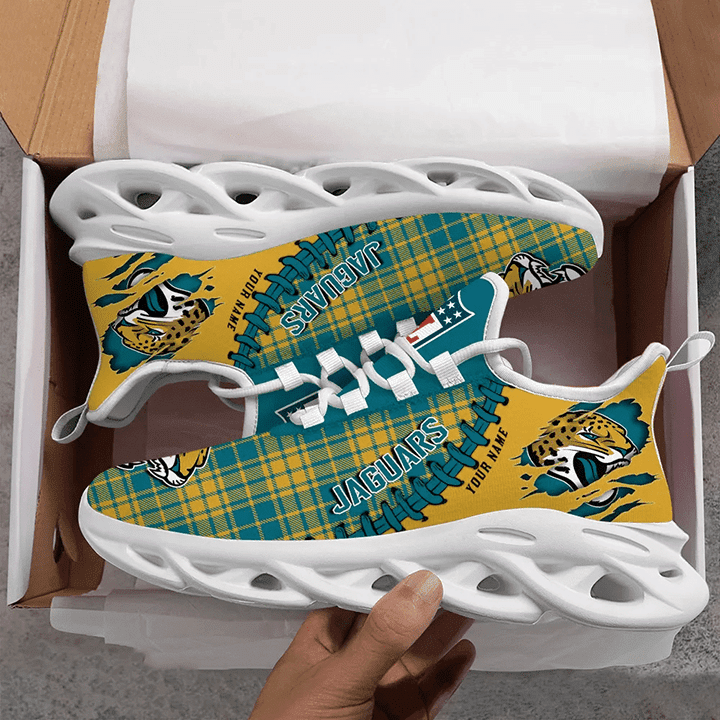 Ideafootwear Jacksonville Jaguars NFL Max Soul Shoes Sneakers For Men And Women