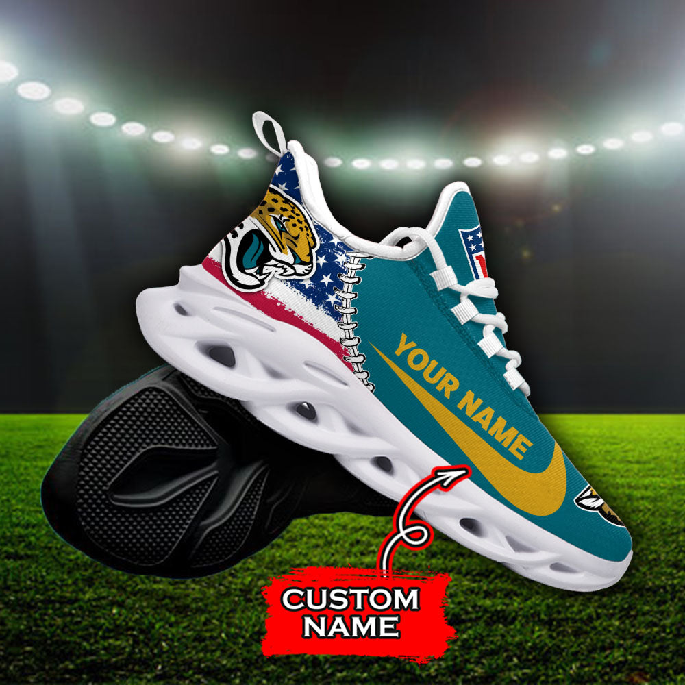 Ideafootwear Jacksonville Jaguars NFL Max Soul Shoes Sneakers For Men And Women