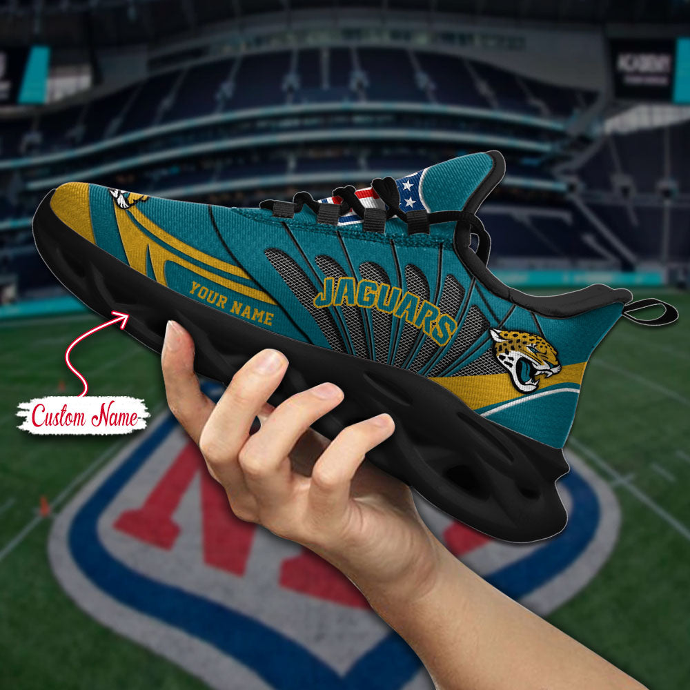 Ideafootwear Jacksonville Jaguars NFL Max Soul Shoes Sneakers For Men And Women