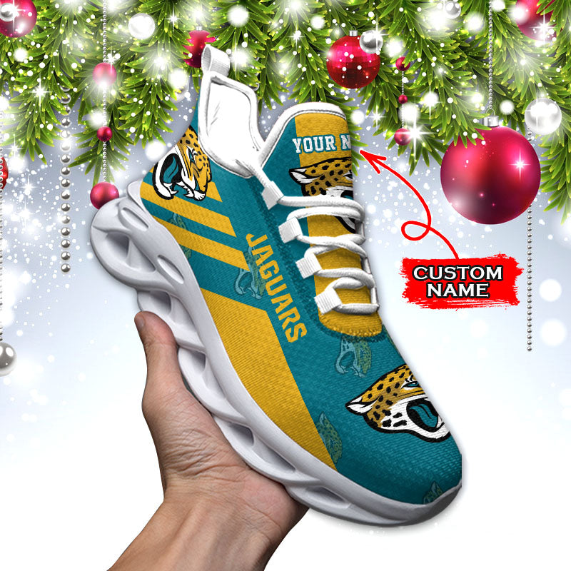Ideafootwear Jacksonville Jaguars NFL Max Soul Shoes Sneakers For Men And Women