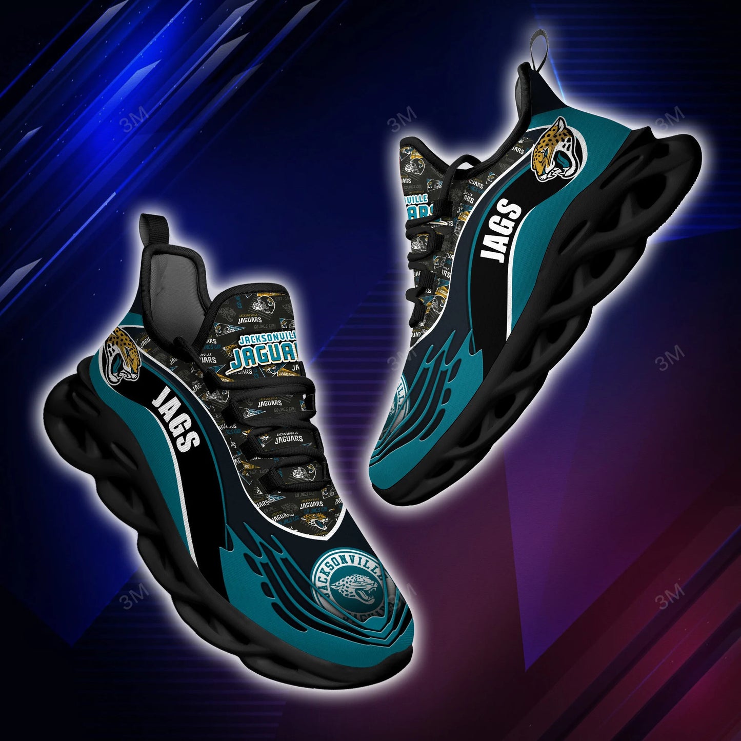 Ideafootwear Jacksonville Jaguars NFL Max Soul Shoes Sneakers For Men And Women
