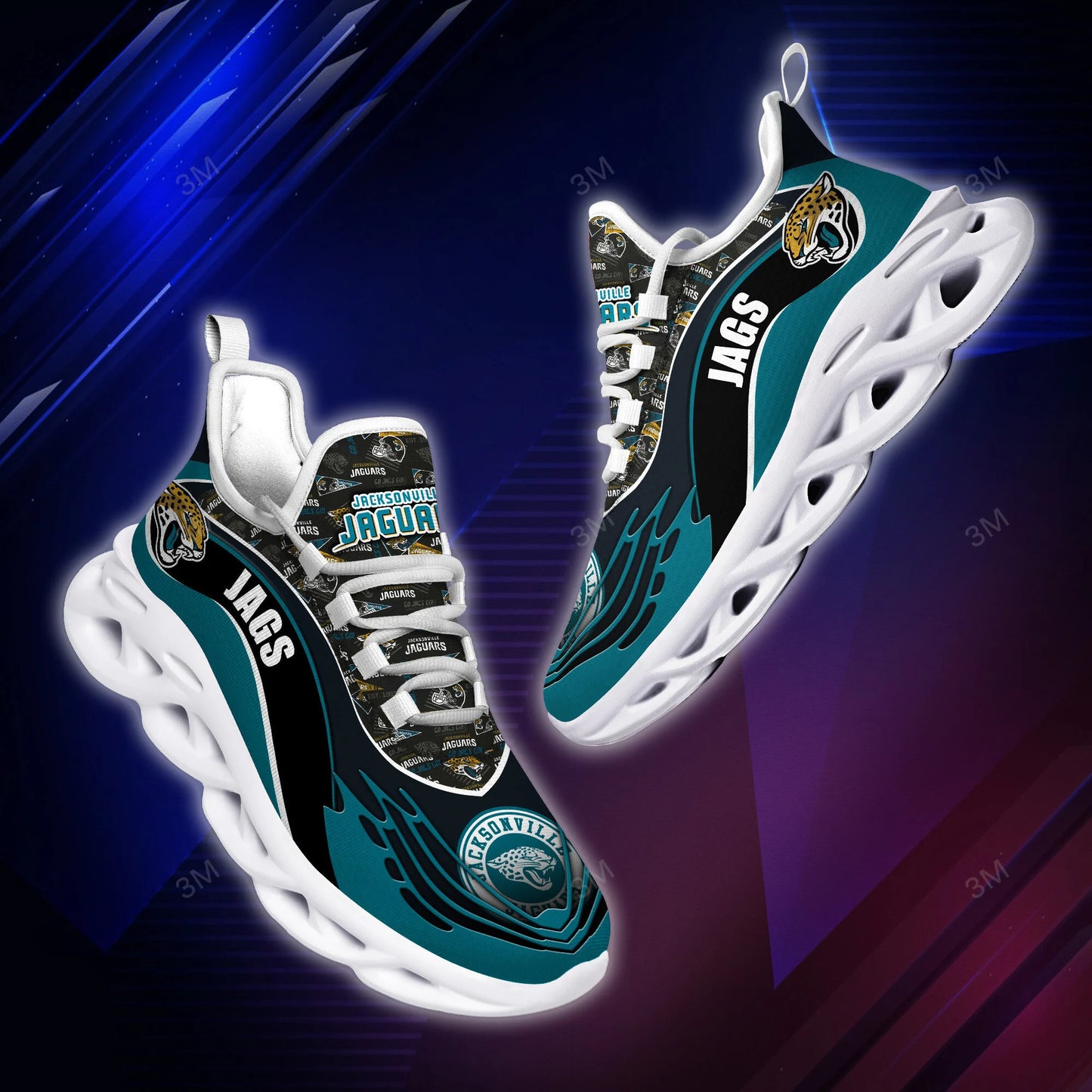 Ideafootwear Jacksonville Jaguars NFL Max Soul Shoes Sneakers For Men And Women