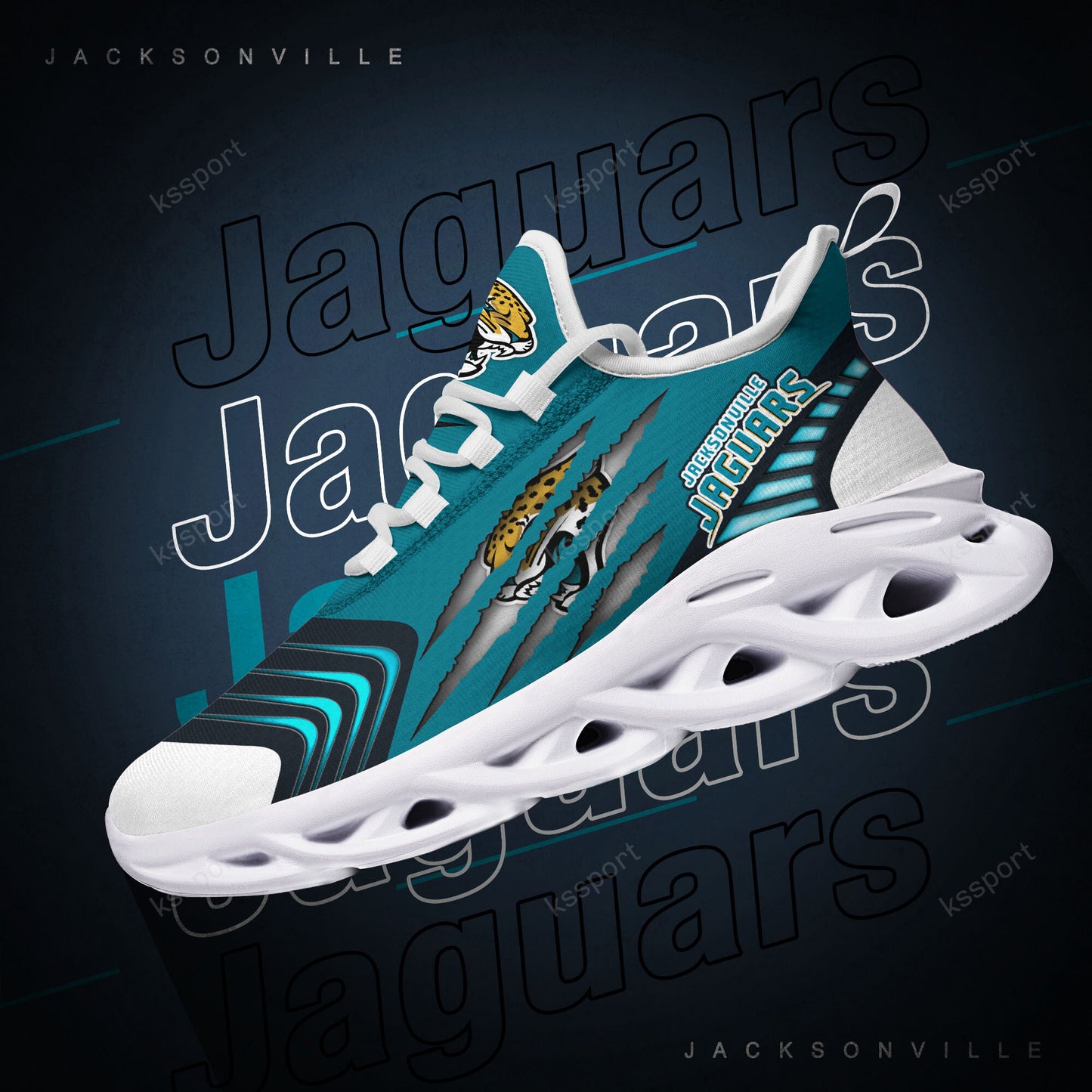 Ideafootwear Jacksonville Jaguars NFL Max Soul Shoes Sneakers For Men And Women