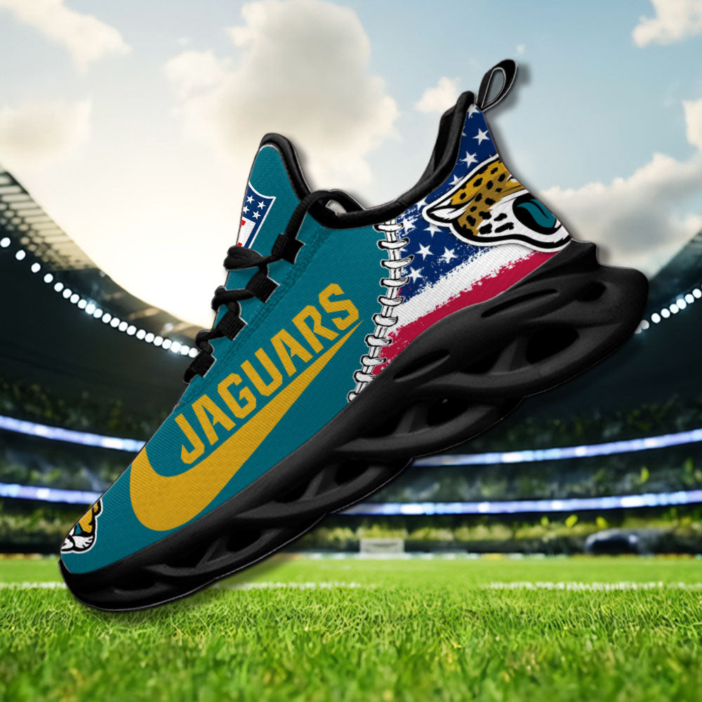 Ideafootwear Jacksonville Jaguars NFL Max Soul Shoes Sneakers For Men And Women