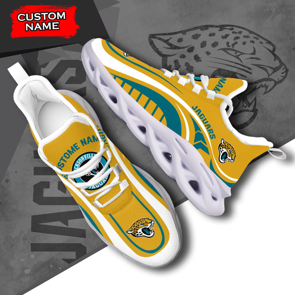 Ideafootwear Jacksonville Jaguars NFL Max Soul Shoes Sneakers For Men And Women