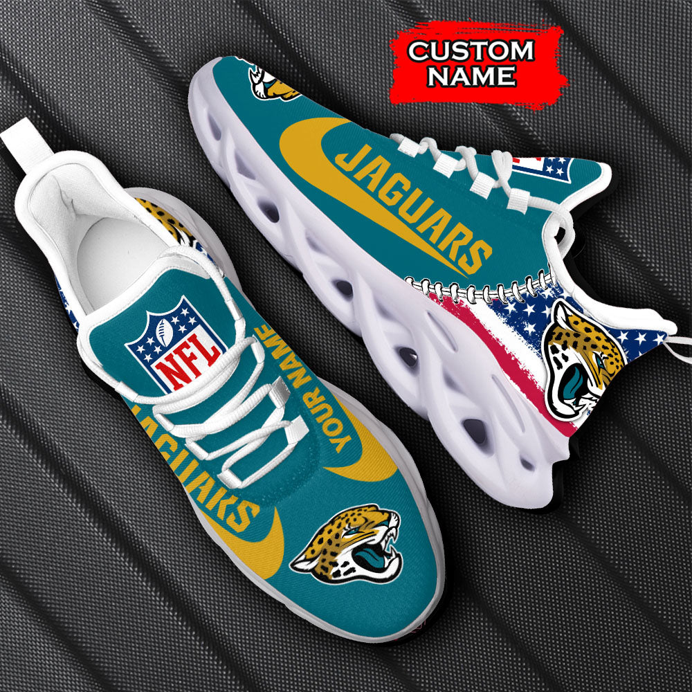 Ideafootwear Jacksonville Jaguars NFL Max Soul Shoes Sneakers For Men And Women