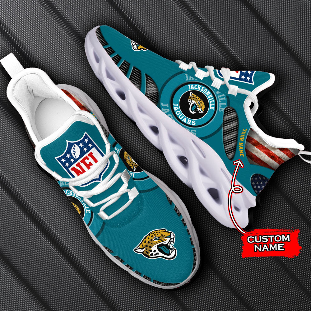 Ideafootwear Jacksonville Jaguars NFL Max Soul Shoes Sneakers For Men And Women
