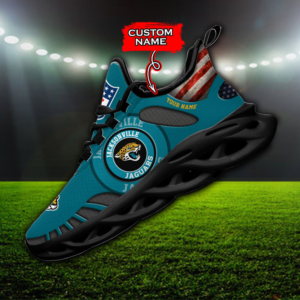 Ideafootwear Jacksonville Jaguars NFL Max Soul Shoes Sneakers For Men And Women