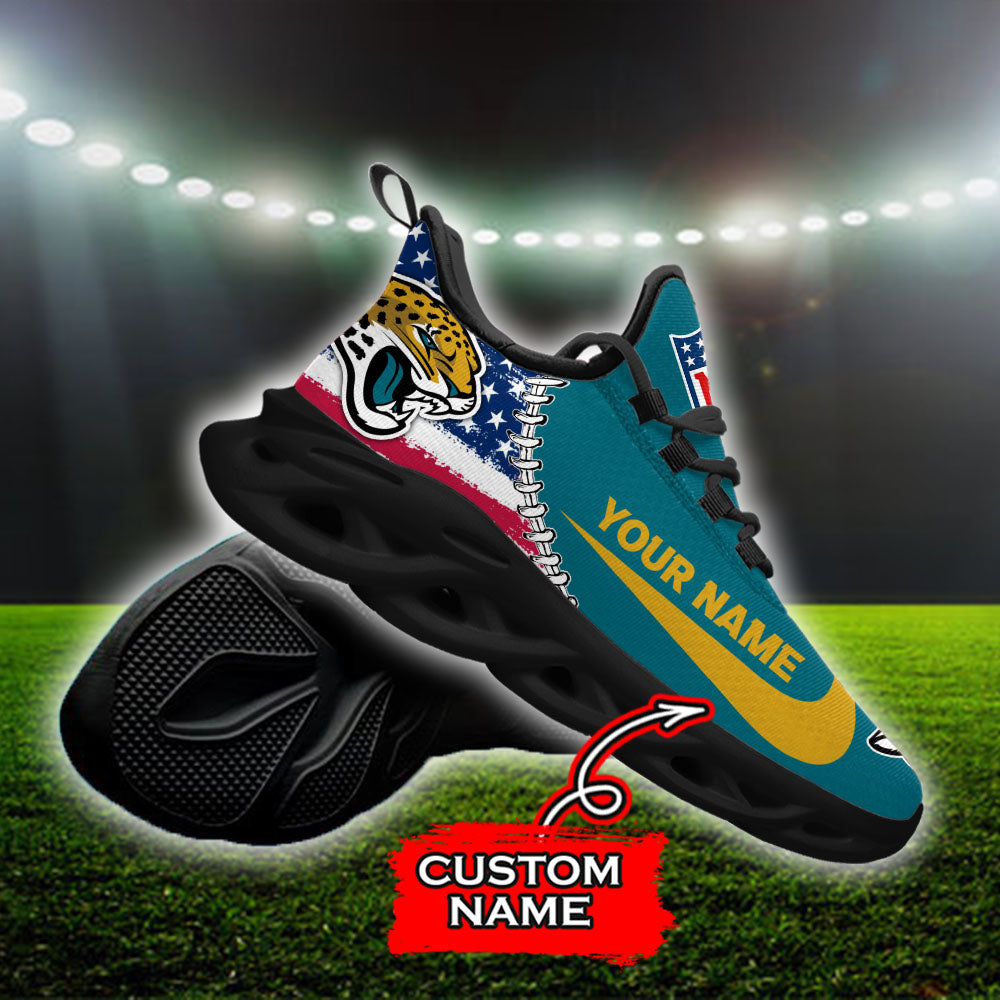 Ideafootwear Jacksonville Jaguars NFL Max Soul Shoes Sneakers For Men And Women