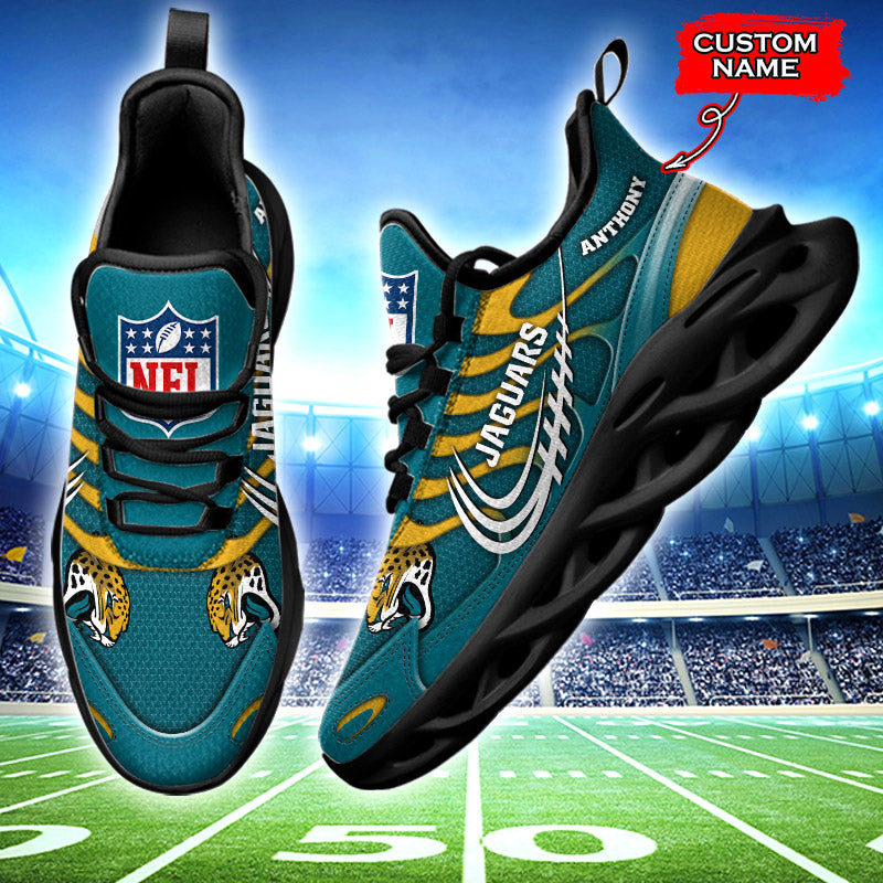 Ideafootwear Jacksonville Jaguars NFL Max Soul Shoes Sneakers For Men And Women