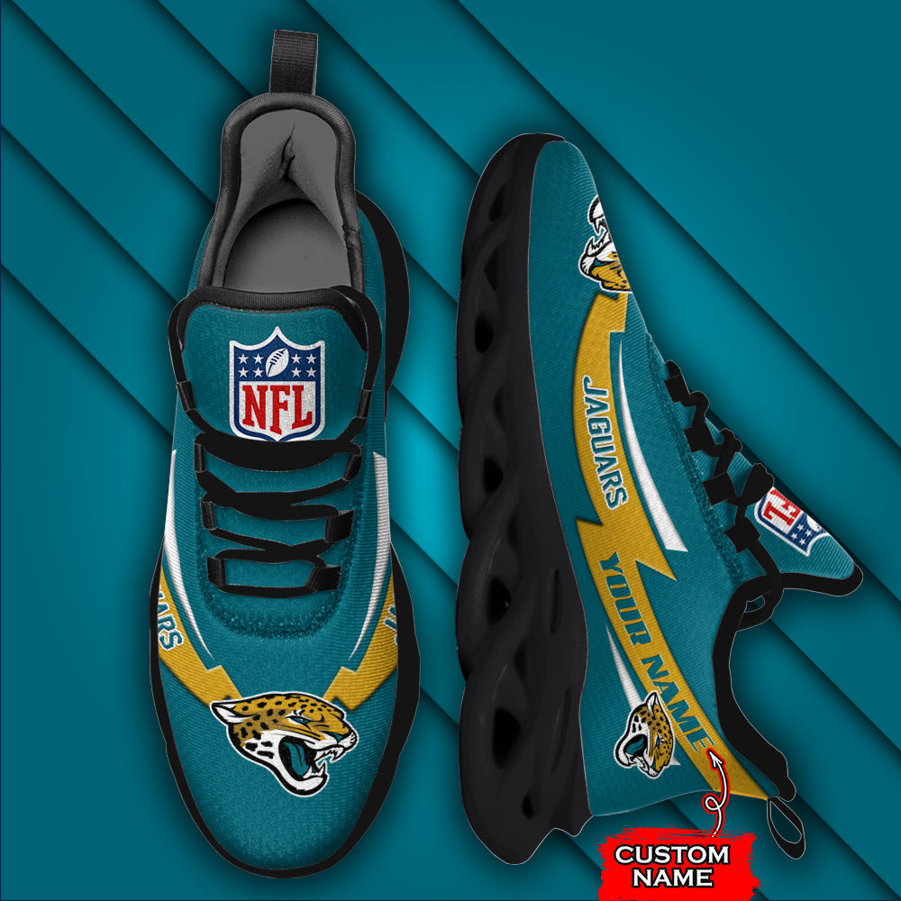 Ideafootwear Jacksonville Jaguars NFL Max Soul Shoes Sneakers For Men And Women