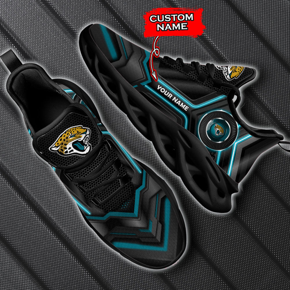 Ideafootwear Jacksonville Jaguars NFL Max Soul Shoes Sneakers For Men And Women