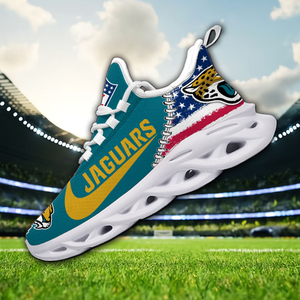 Ideafootwear Jacksonville Jaguars NFL Max Soul Shoes Sneakers For Men And Women