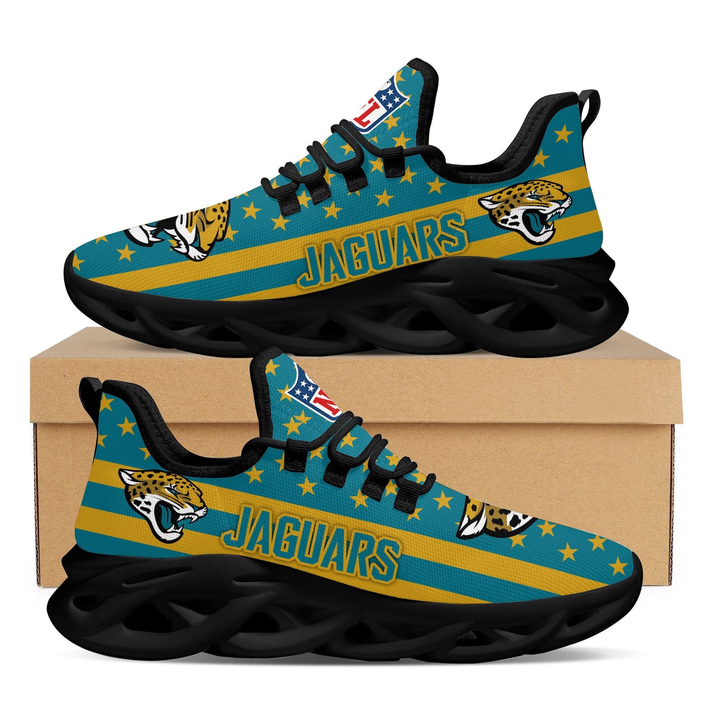 Ideafootwear Jacksonville Jaguars NFL Max Soul Shoes Sneakers For Men And Women