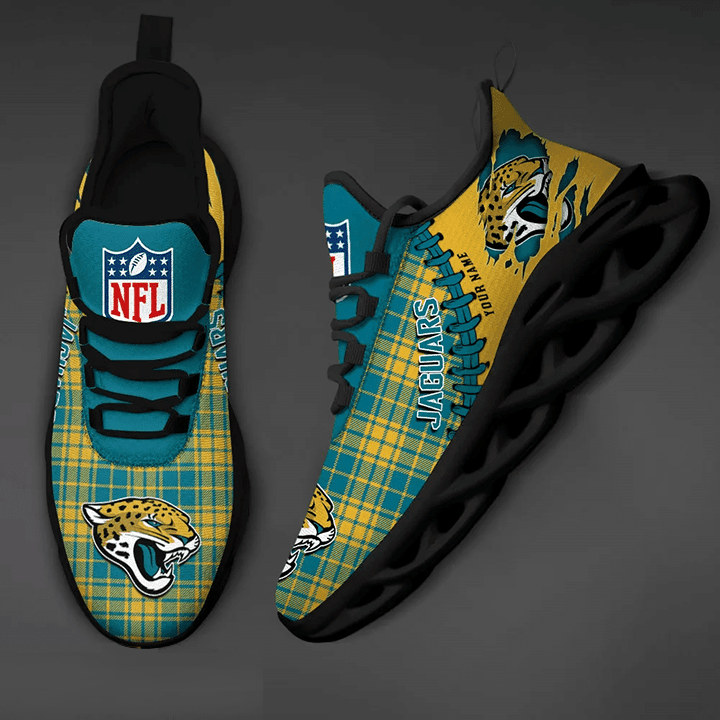 Ideafootwear Jacksonville Jaguars NFL Max Soul Shoes Sneakers For Men And Women