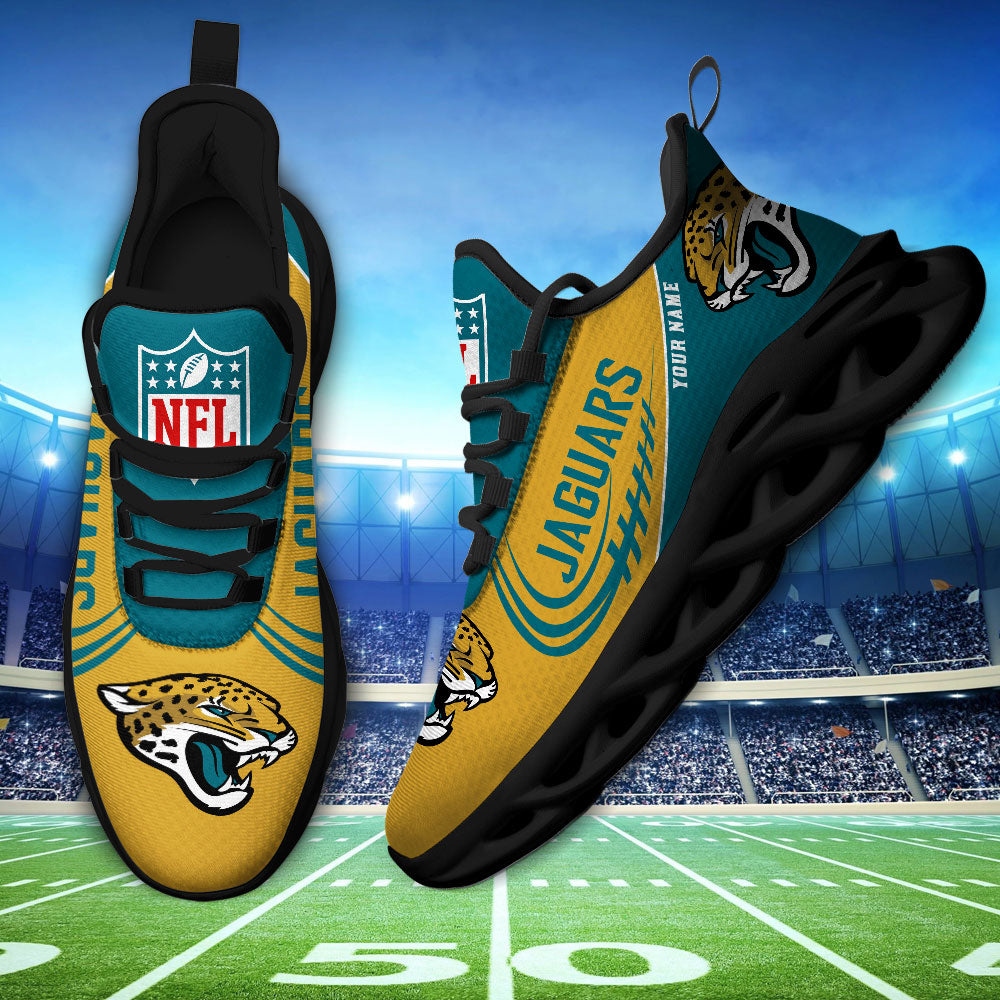 Ideafootwear Jacksonville Jaguars NFL Max Soul Shoes Sneakers For Men And Women