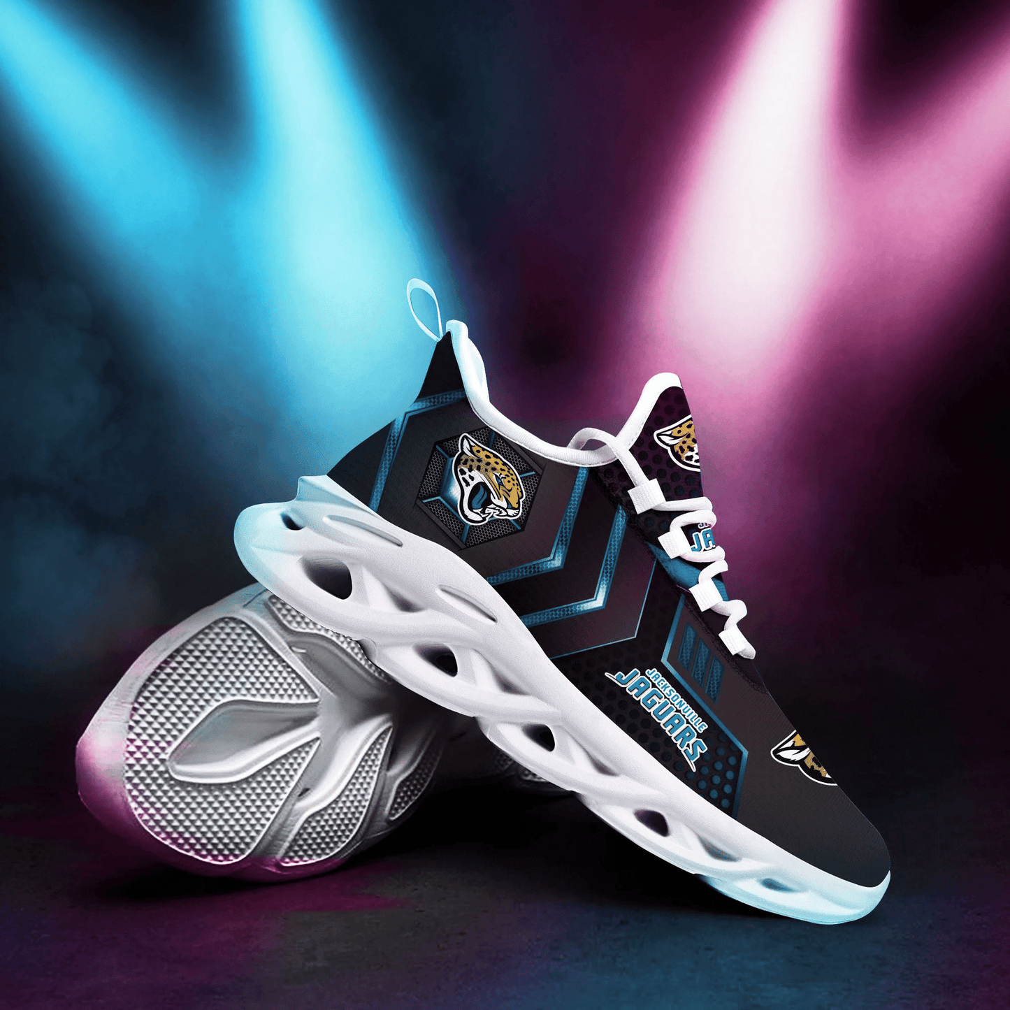 Ideafootwear Jacksonville Jaguars NFL Max Soul Shoes Sneakers For Men And Women