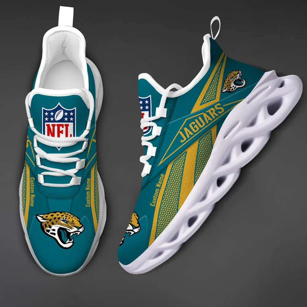 Ideafootwear Jacksonville Jaguars NFL Max Soul Shoes Sneakers For Men And Women