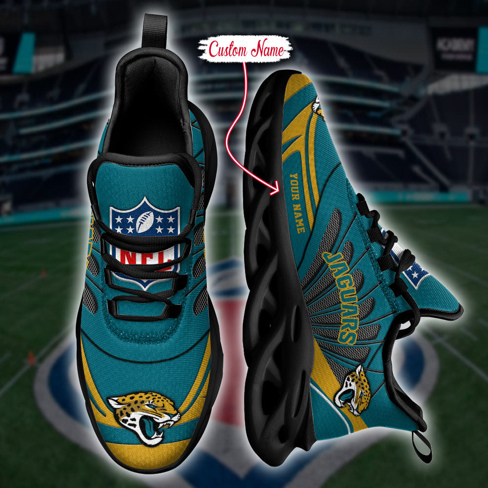 Ideafootwear Jacksonville Jaguars NFL Max Soul Shoes Sneakers For Men And Women