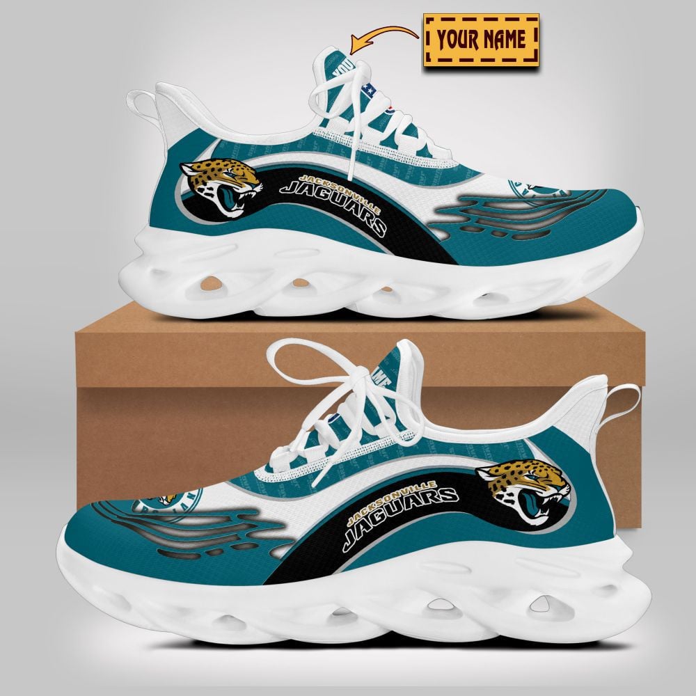 Ideafootwear Jacksonville Jaguars NFL Max Soul Shoes Sneakers For Men And Women
