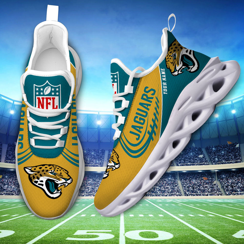 Ideafootwear Jacksonville Jaguars NFL Max Soul Shoes Sneakers For Men And Women