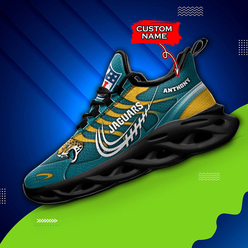 Ideafootwear Jacksonville Jaguars NFL Max Soul Shoes Sneakers For Men And Women
