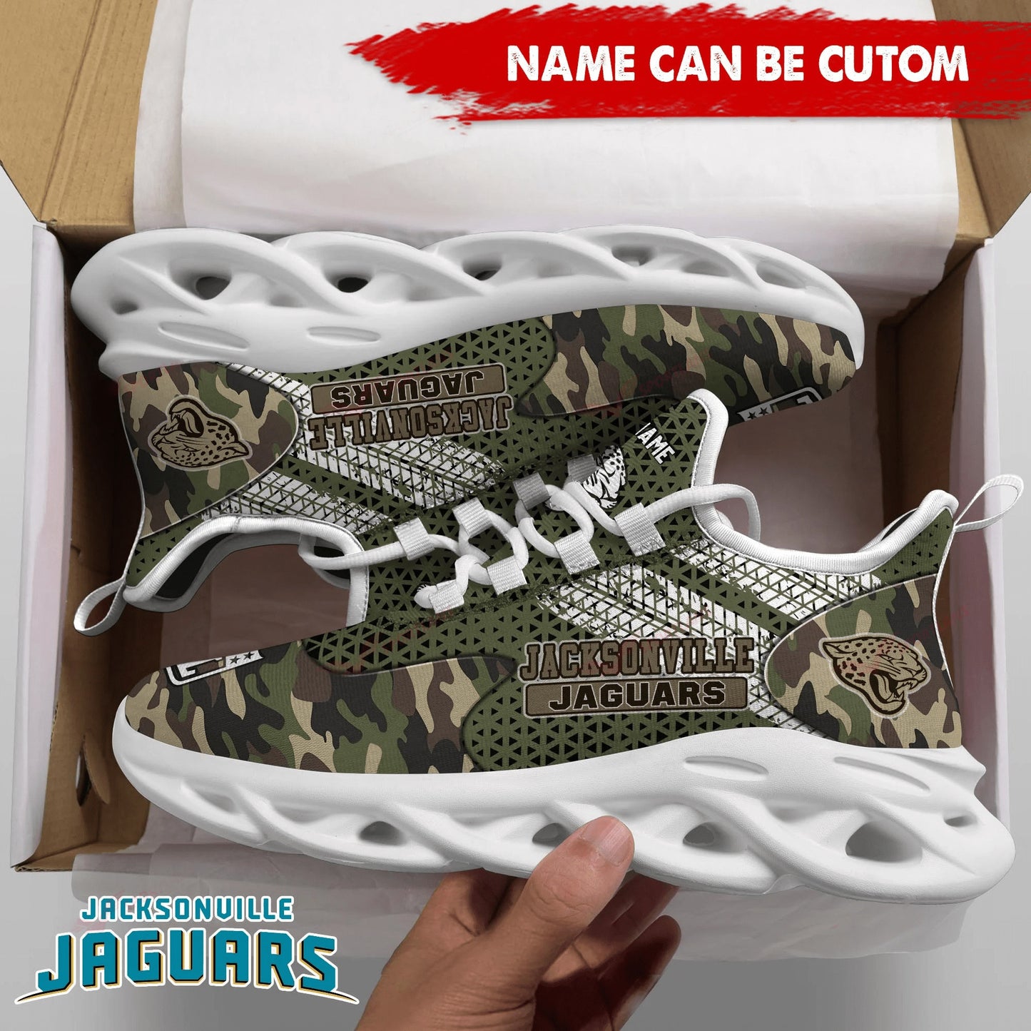Ideafootwear Jacksonville Jaguars NFL Max Soul Shoes Sneakers For Men And Women