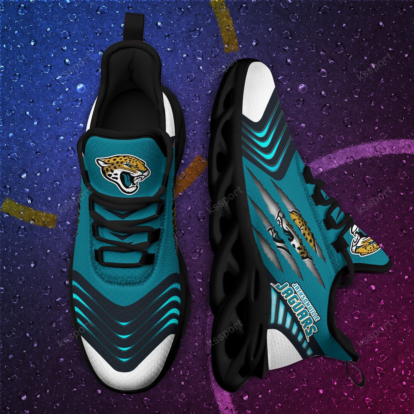 Ideafootwear Jacksonville Jaguars NFL Max Soul Shoes Sneakers For Men And Women