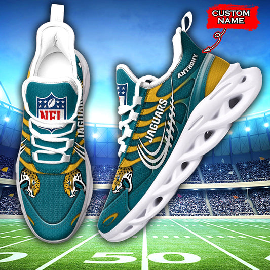 Ideafootwear Jacksonville Jaguars NFL Max Soul Shoes Sneakers For Men And Women