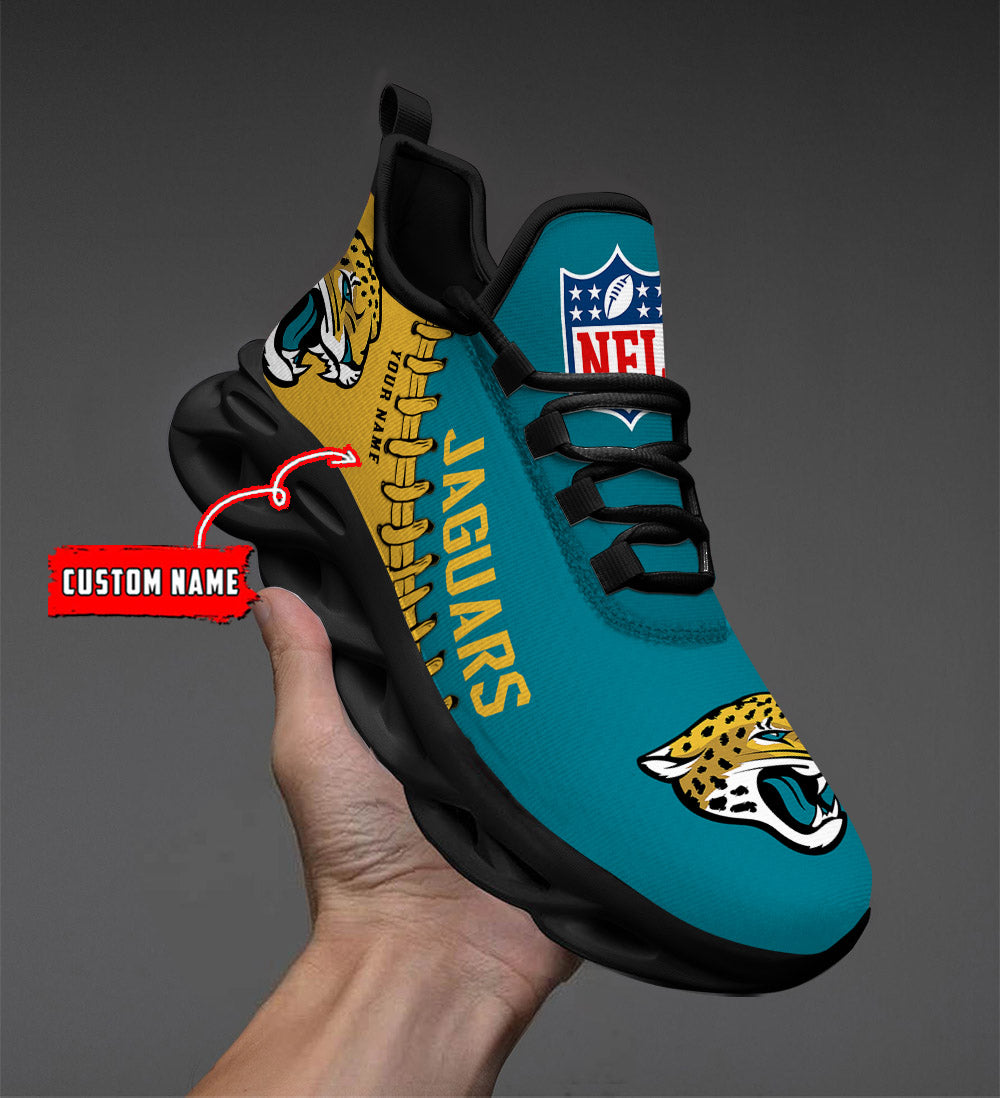 Ideafootwear Jacksonville Jaguars NFL Max Soul Shoes Sneakers For Men And Women