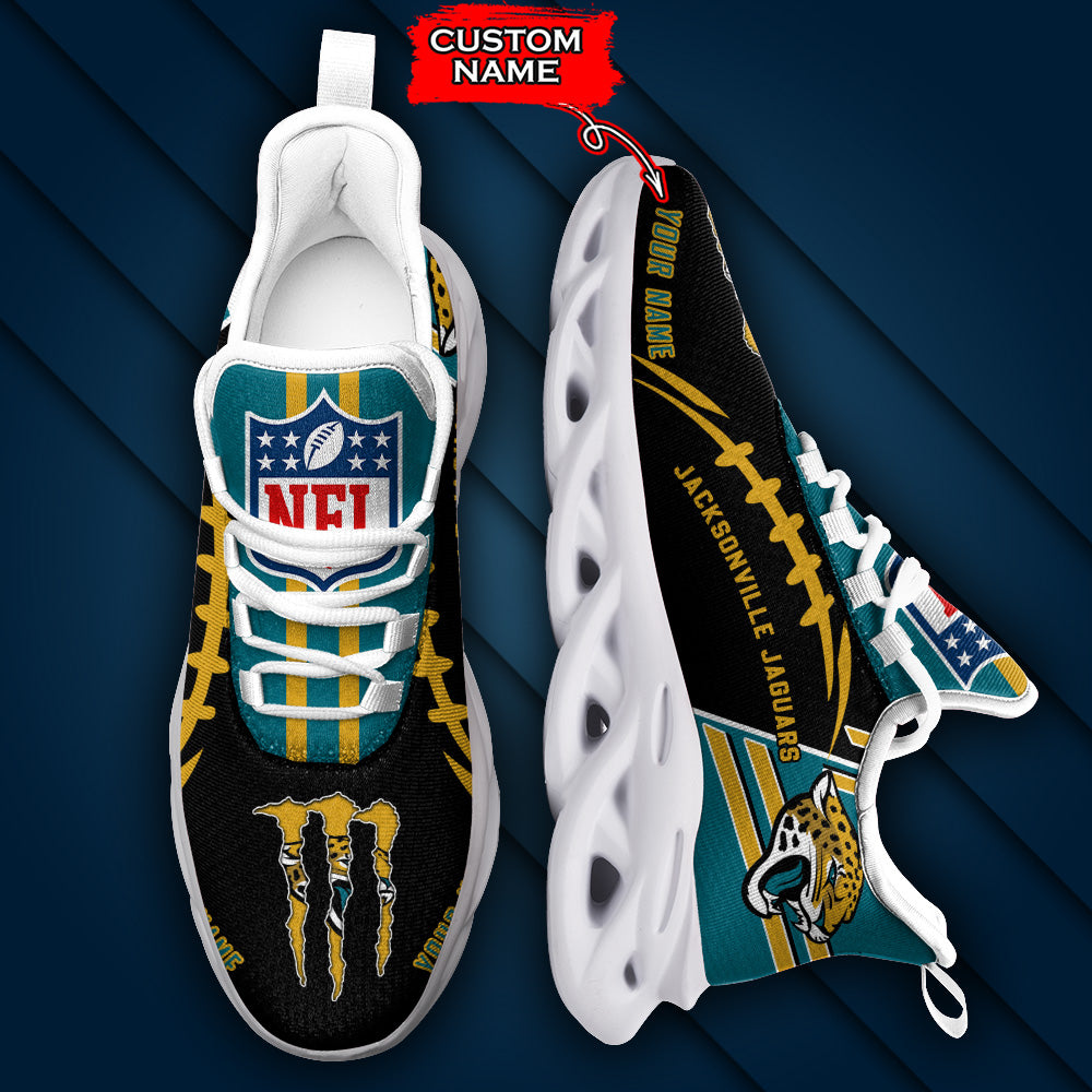 Ideafootwear Jacksonville Jaguars NFL Max Soul Shoes Sneakers For Men And Women