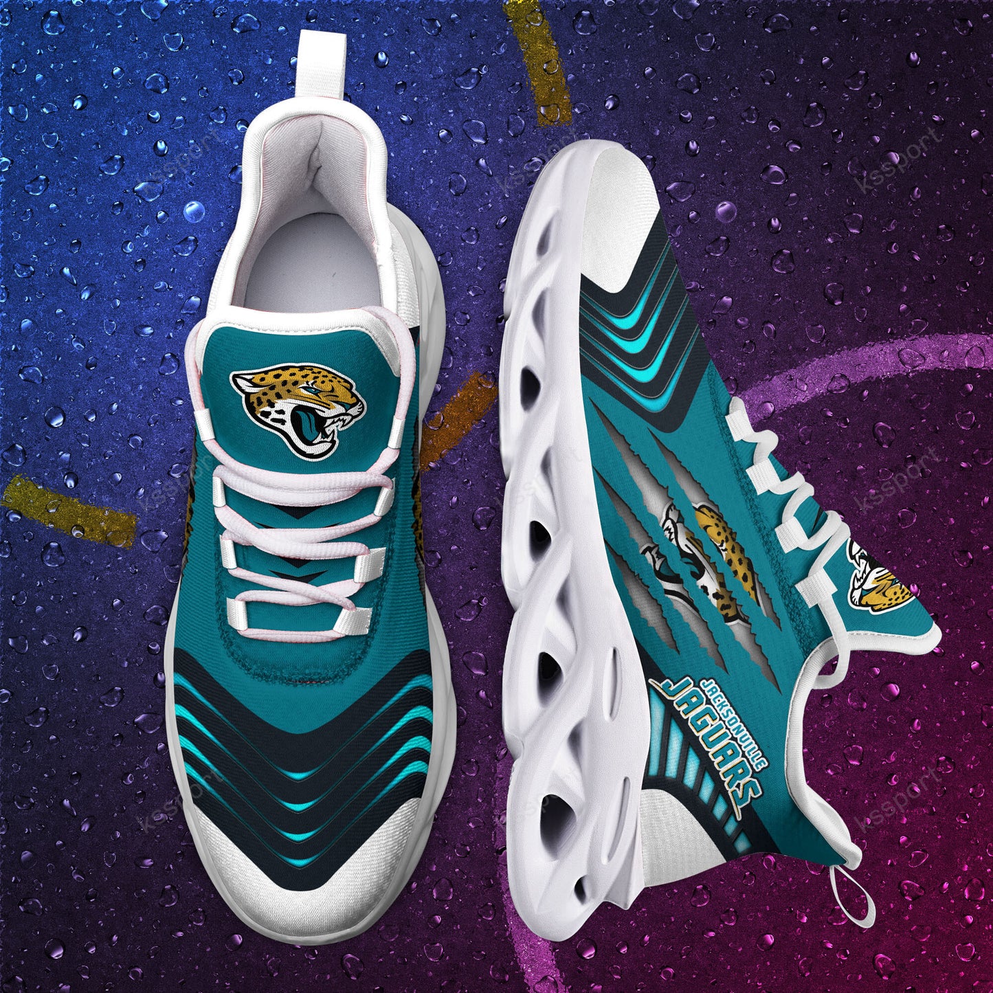 Ideafootwear Jacksonville Jaguars NFL Max Soul Shoes Sneakers For Men And Women