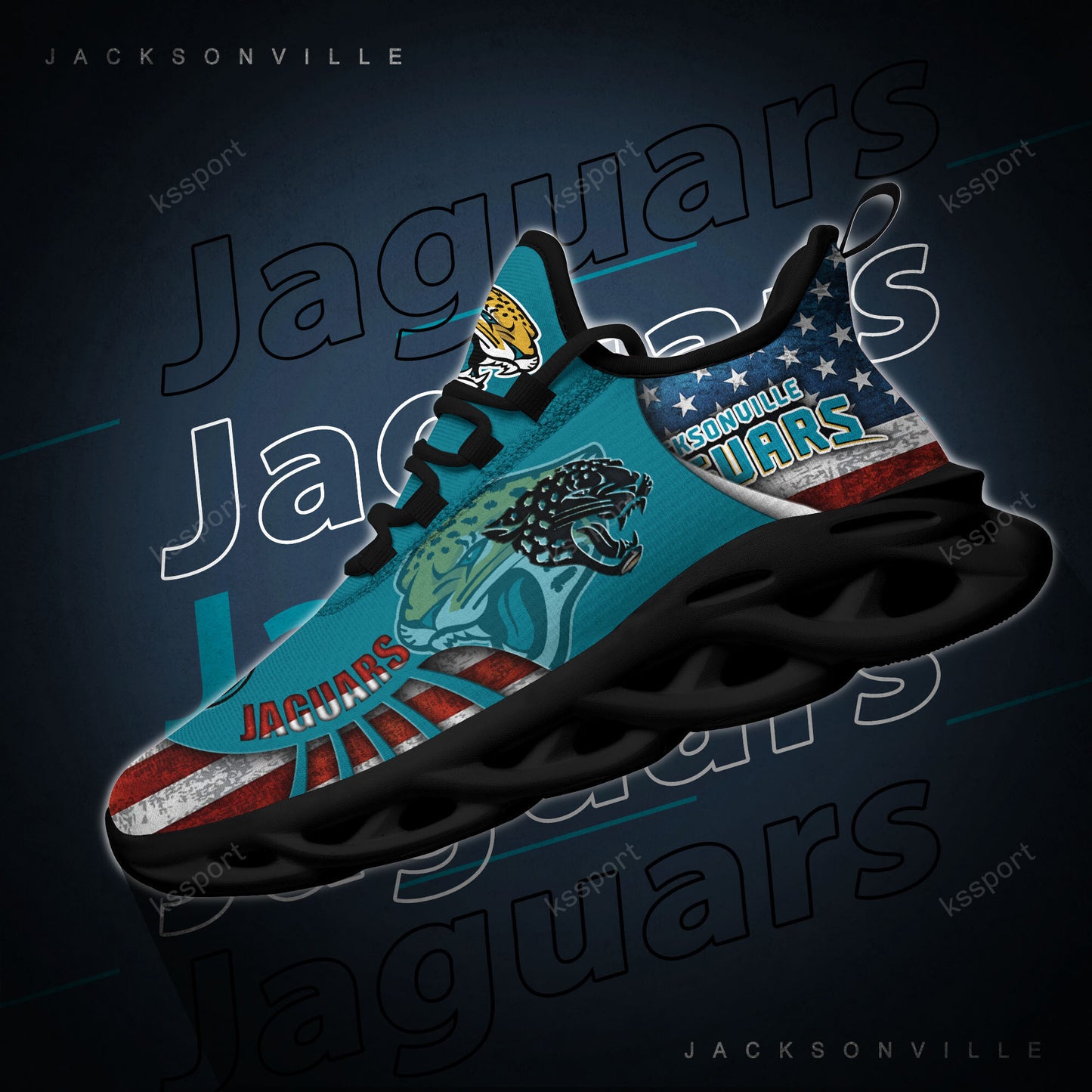 Ideafootwear Jacksonville Jaguars NFL Max Soul Shoes Sneakers For Men And Women