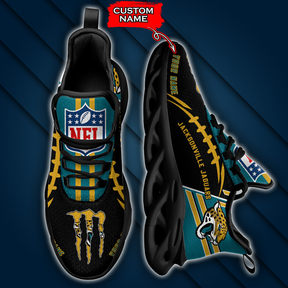 Ideafootwear Jacksonville Jaguars NFL Max Soul Shoes Sneakers For Men And Women
