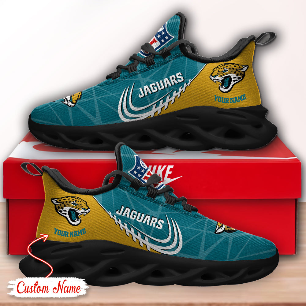 Ideafootwear Jacksonville Jaguars NFL Max Soul Shoes Sneakers For Men And Women