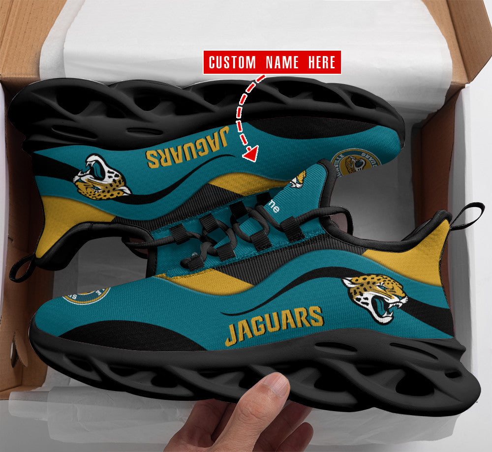 Ideafootwear Jacksonville Jaguars NFL Max Soul Shoes Sneakers For Men And Women