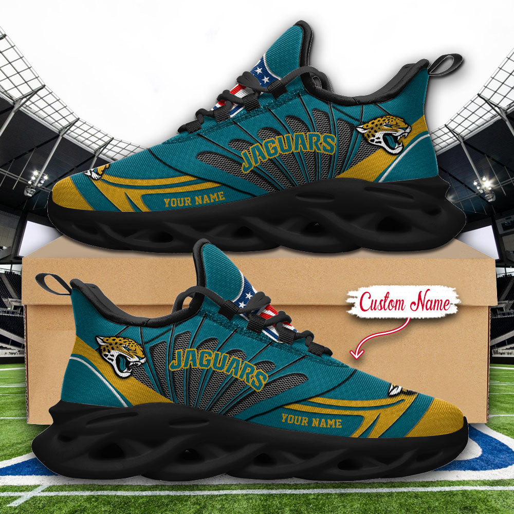 Ideafootwear Jacksonville Jaguars NFL Max Soul Shoes Sneakers For Men And Women
