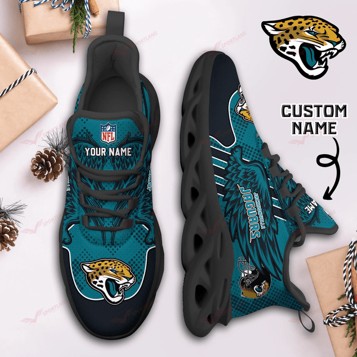 Ideafootwear Jacksonville Jaguars NFL Max Soul Shoes Sneakers For Men And Women
