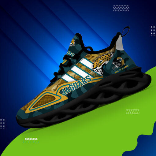 Ideafootwear Jacksonville Jaguars NFL Max Soul Shoes Sneakers For Men And Women