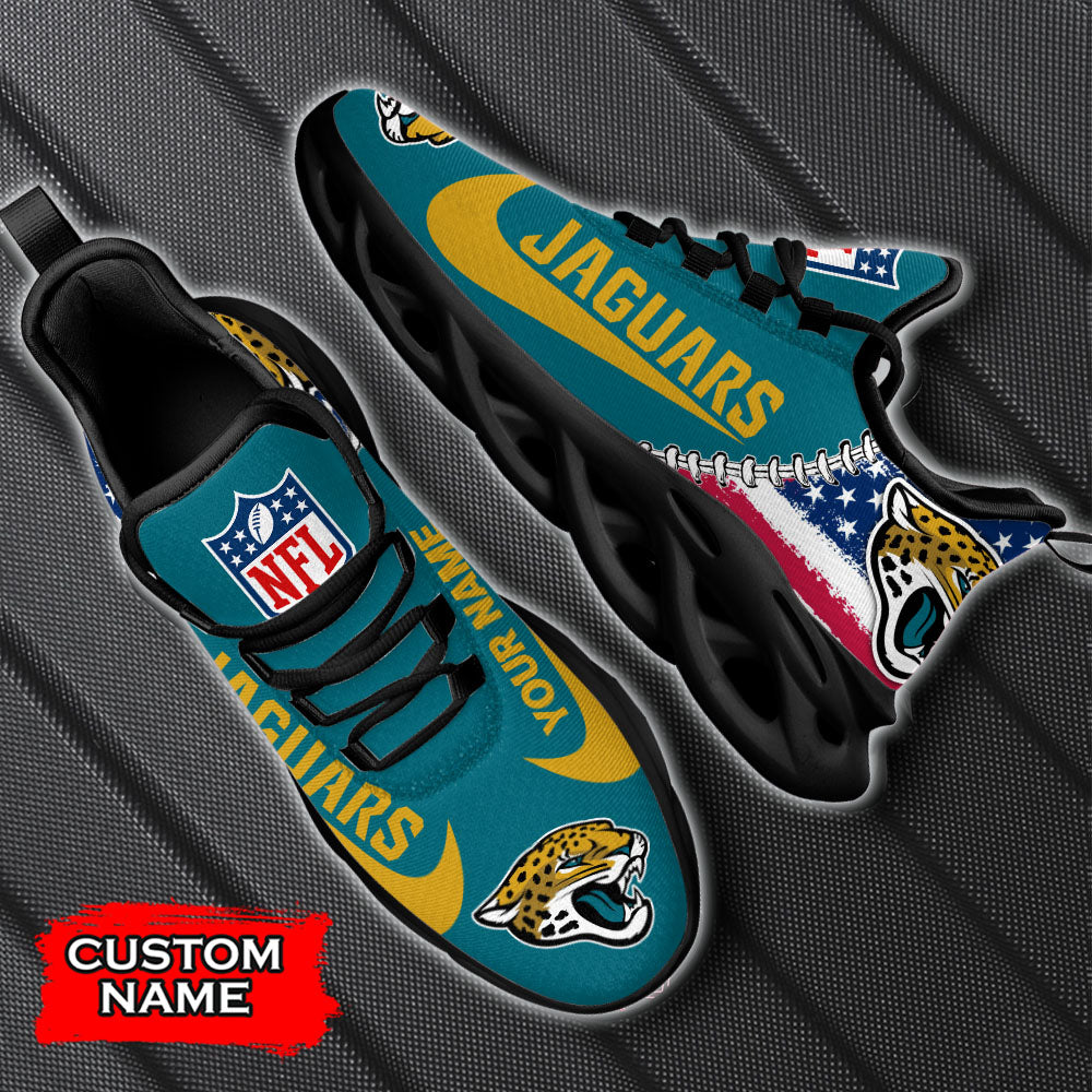 Ideafootwear Jacksonville Jaguars NFL Max Soul Shoes Sneakers For Men And Women