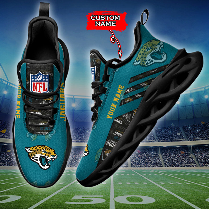 Ideafootwear Jacksonville Jaguars NFL Max Soul Shoes Sneakers For Men And Women