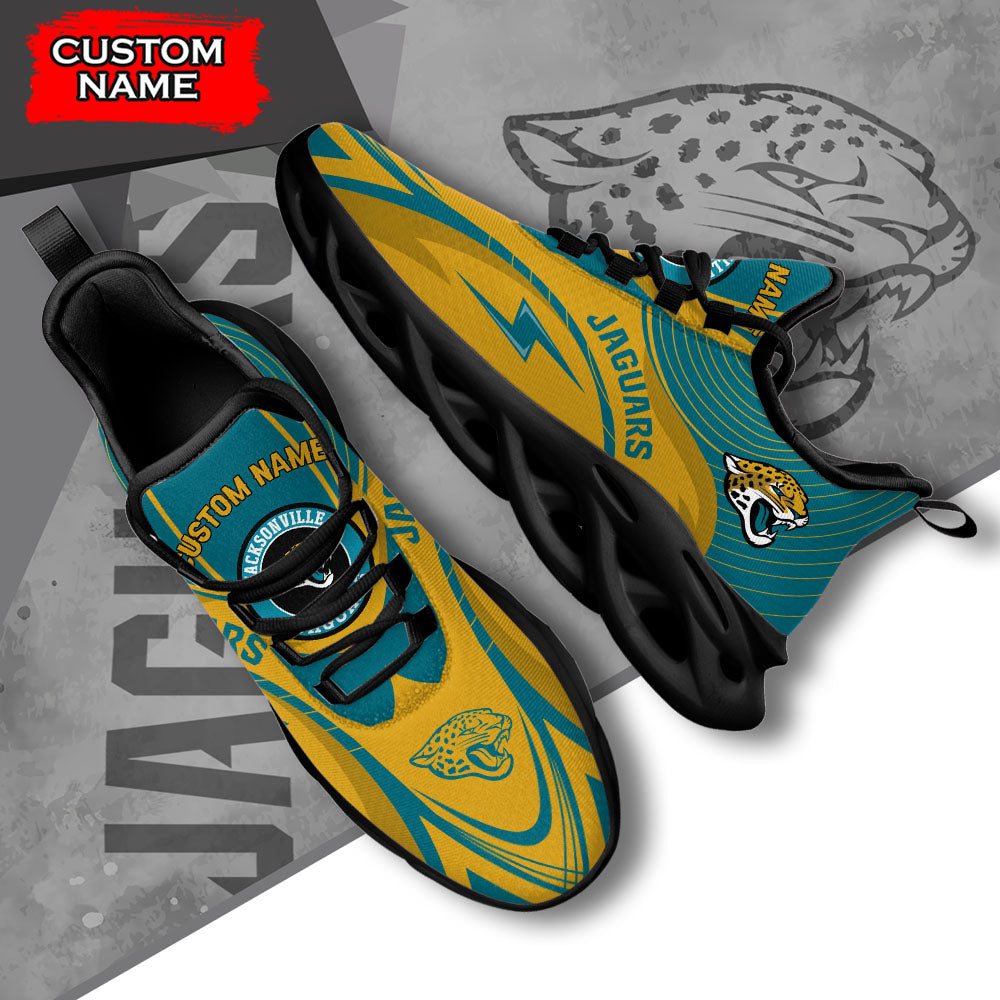 Ideafootwear Jacksonville Jaguars NFL Max Soul Shoes Sneakers For Men And Women