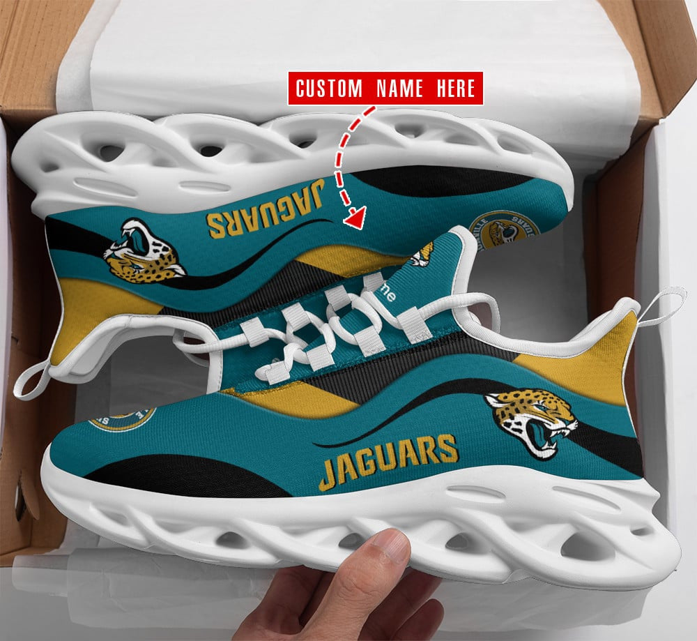 Ideafootwear Jacksonville Jaguars NFL Max Soul Shoes Sneakers For Men And Women