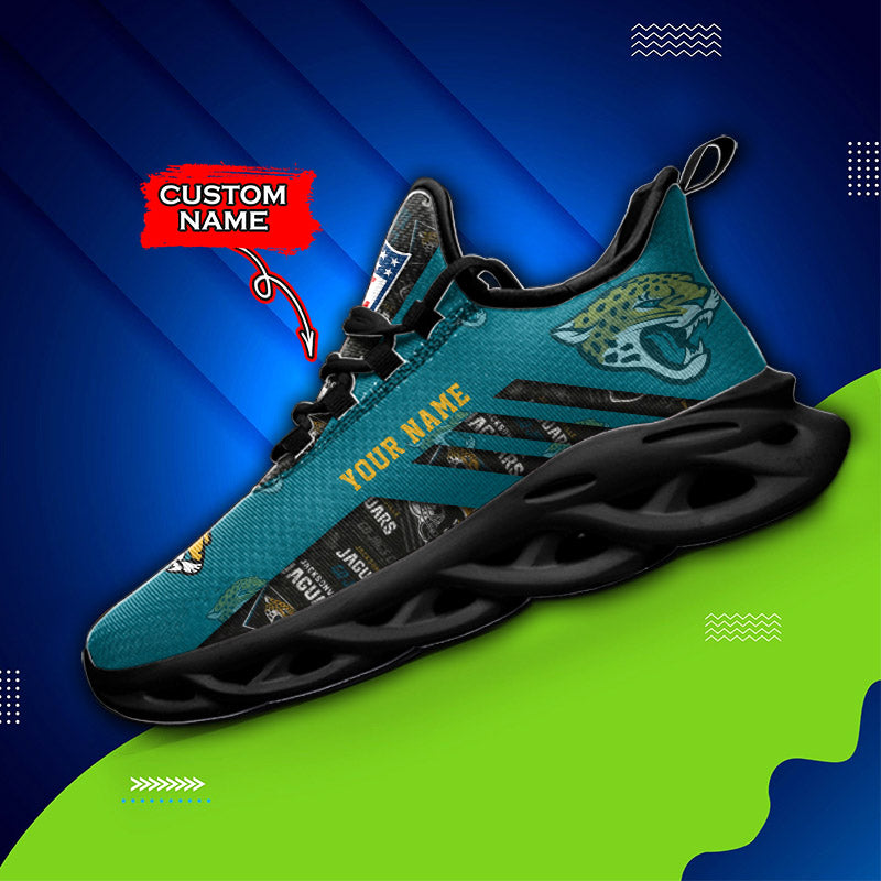 Ideafootwear Jacksonville Jaguars NFL Max Soul Shoes Sneakers For Men And Women